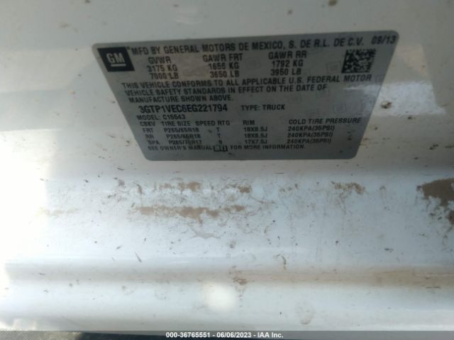 3GTP1VEC6EG221794 GMC Sierra 1500 Slt