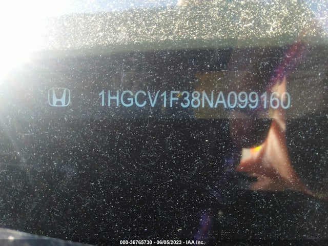2022 HONDA ACCORD SEDAN SPORT VIN: 1HGCV1F38NA099160