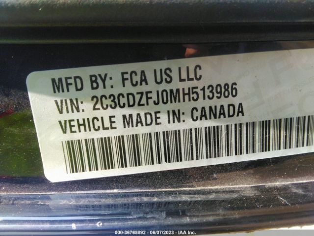 2C3CDZFJ0MH513986 Dodge Challenger R/t Scat Pack
