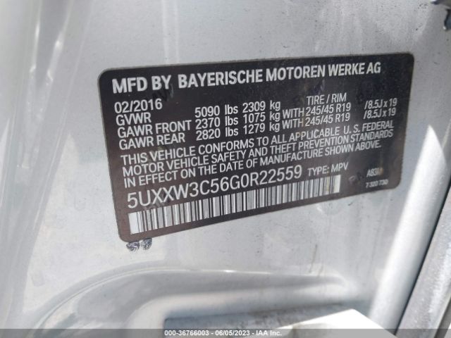 5UXXW3C56G0R22559 BMW X4 Xdrive28i
