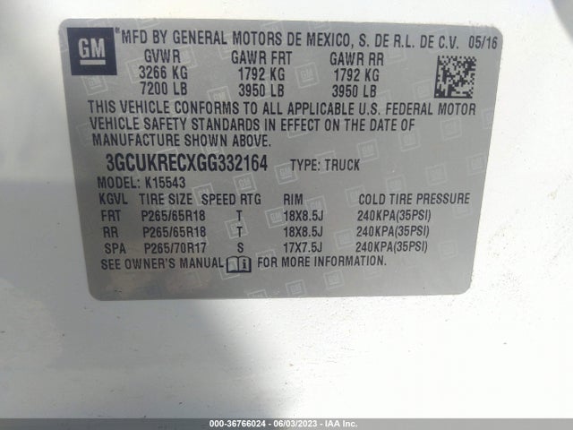 Chevrolet Silverado 1500 Lt 2016 3GCUKRECXGG332164 Image 10