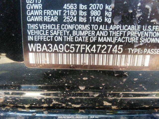 WBA3A9C57FK472745 BMW 3 Series 335i