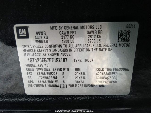 1GT120EG7FF192107 GMC Sierra 2500hd Denali