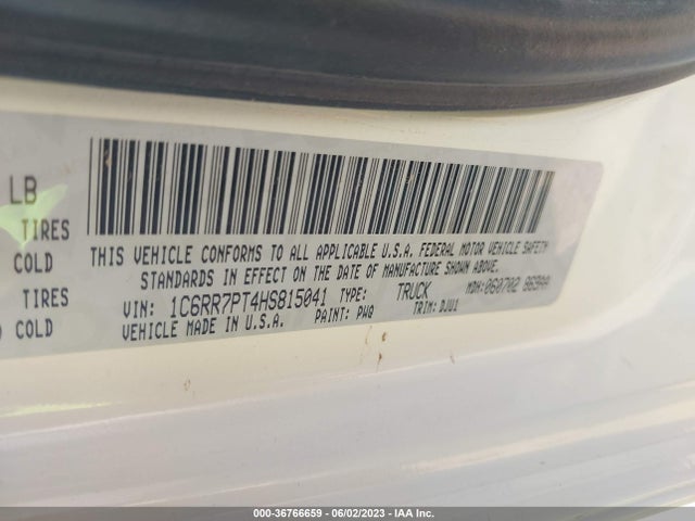 RAM 1500 Longhorn 2017 1C6RR7PT4HS815041 Image 9