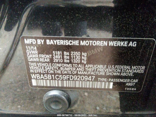 WBA5B1C59FD920947 BMW 5 Series 535i