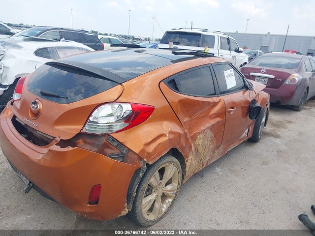 2012 HYUNDAI VELOSTER W/BLACK INT VIN: KMHTC6AD5CU023842