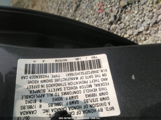 Honda Civic Sedan Lx 2018 2HGFC2F52JH576641 Image 9