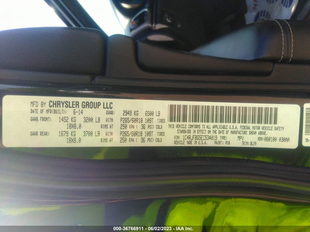 1C4RJFBG5EC534019 Jeep Grand Cherokee Limited
