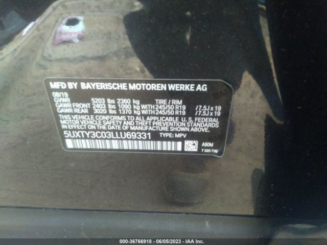 5UXTY3C03LLU69331 BMW X3 Sdrive30i