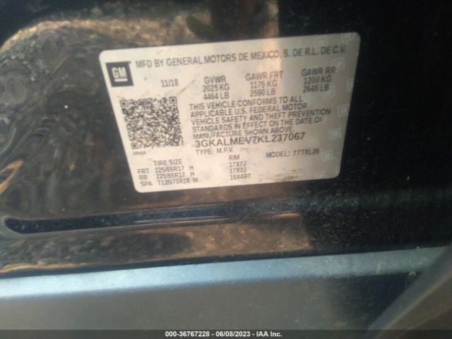 3GKALMEV7KL237067 GMC Terrain Sle