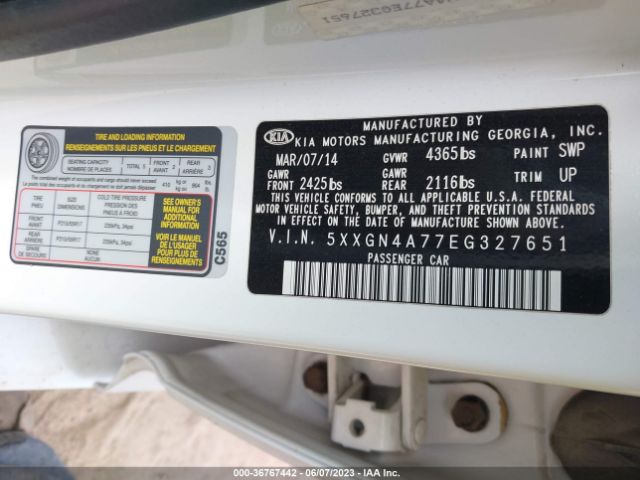 5XXGN4A77EG327651 KIA OPTIMA EX