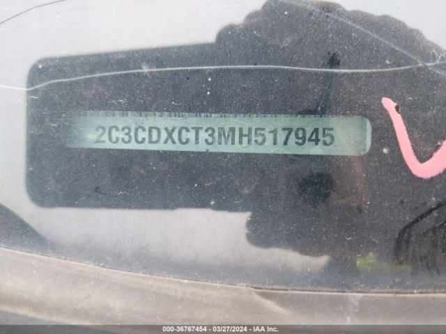 2C3CDXCT3MH517945 Dodge Charger R/t Rwd