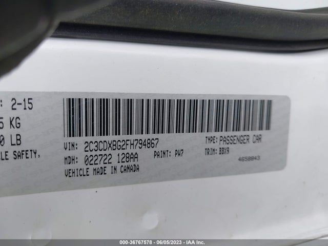 Dodge Charger Se 2015 2C3CDXBG2FH794867 Image 9