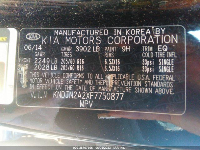 KNDJN2A2XF7750877 KIA Soul Base