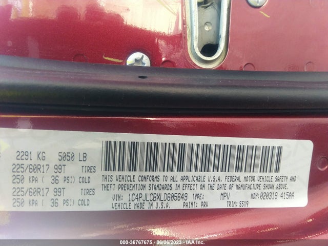 Jeep Cherokee Latitude 2020 1C4PJLCBXLD605649 Image 11