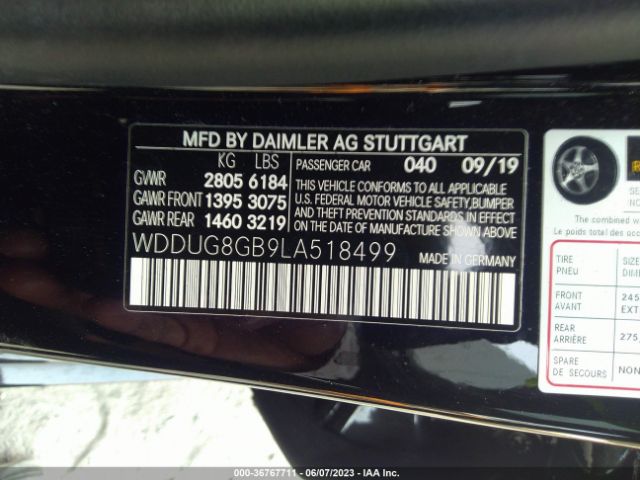 WDDUG8GB9LA518499 Mercedes-Benz S-class S 560