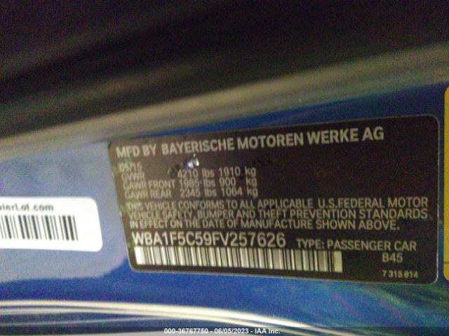 WBA1F5C59FV257626 BMW 2 Series 228i