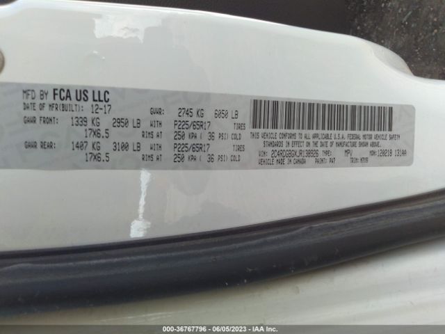 2C4RDGBGXJR138926 Dodge Grand Caravan Se Plus