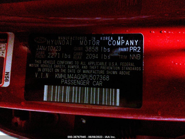 Hyundai ELANTRA SEL 2023 KMHLM4AG0PU507368 Image 10