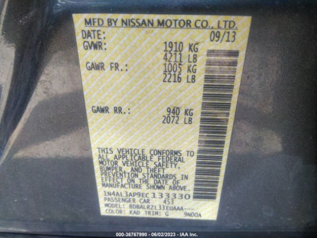 1N4AL3AP9EC133330 Nissan Altima 2.5 S