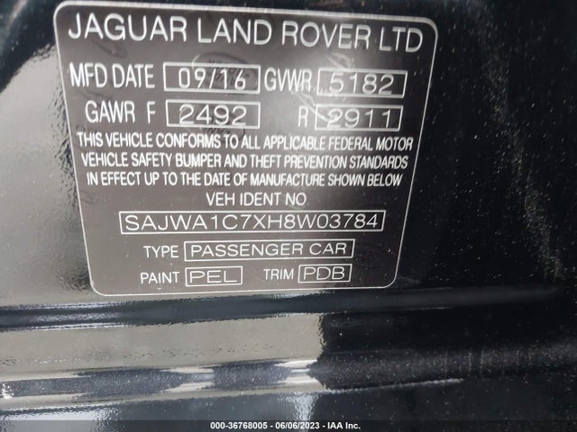 2017 Jaguar XJ, VIN: SAJWA1C7XH8W03784