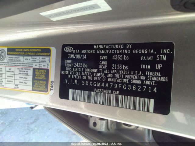 5XXGM4A79FG362714 KIA Optima Lx
