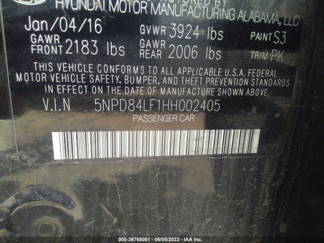 Hyundai ELANTRA SE 2017 5NPD84LF1HH002405 Image 10