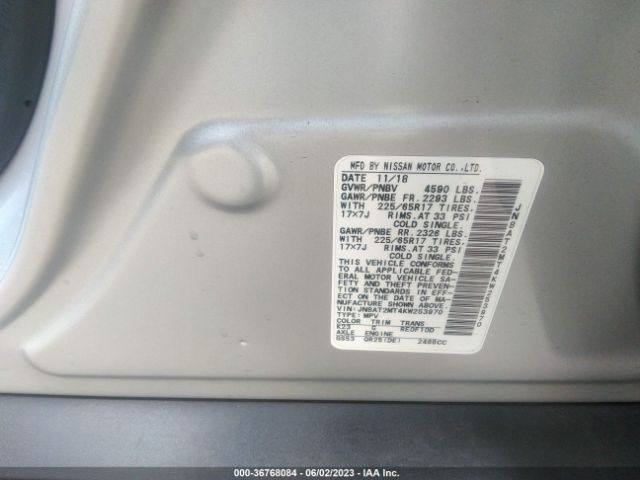 JN8AT2MT4KW253970 Nissan ROGUE SV