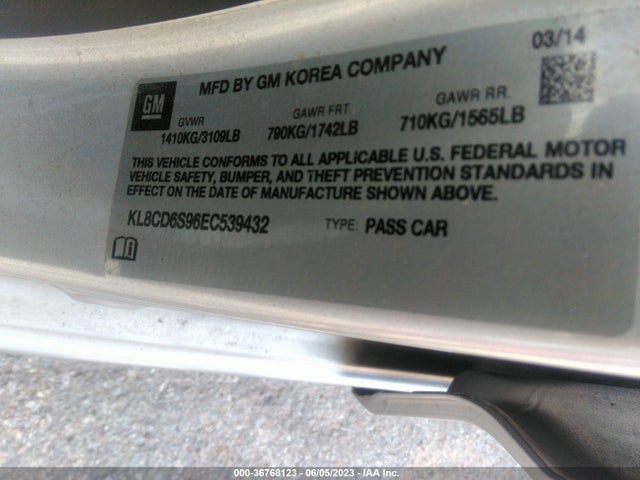 Chevrolet Spark Lt 2014 KL8CD6S96EC539432 Image 9