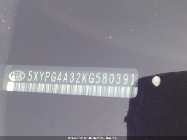 5XYPG4A32KG580391 KIA SORENTO L