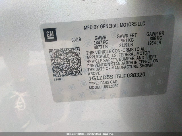 Chevrolet MALIBU LT 2020 1G1ZD5ST5LF038320 Image 9