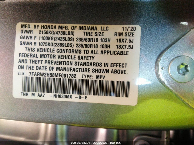 Honda CR-V EX 2021 7FARW2H58ME001782 Image 10