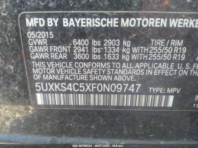 5UXKS4C5XF0N09747 BMW X5 Xdrive35d