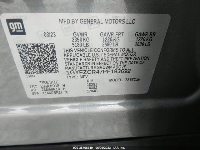 2023 Cadillac XT4, VIN: 1GYFZCR47PF193692