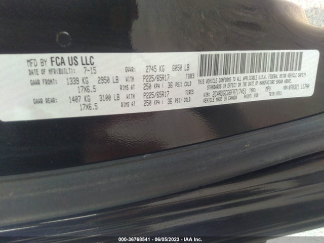 Dodge Grand Caravan Sxt 2015 2C4RDGCG6FR717451 Image 9