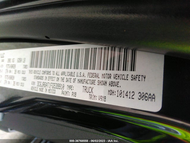 3C6JR6AT1FG539910 RAM 1500 Express