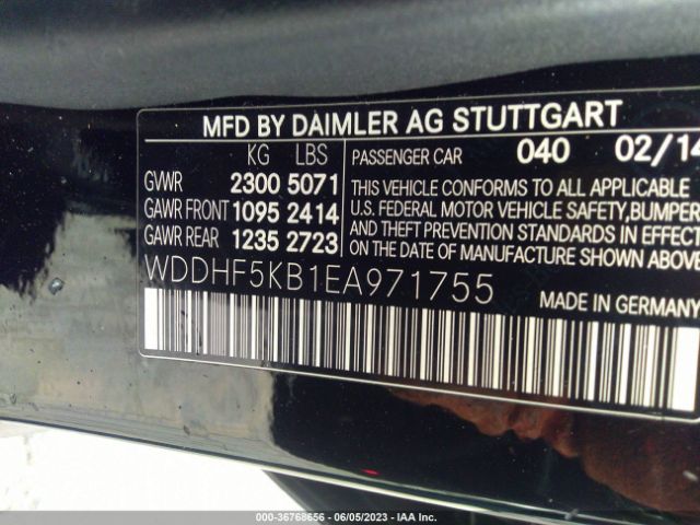 WDDHF5KB1EA971755 Mercedes-Benz E-class E 350