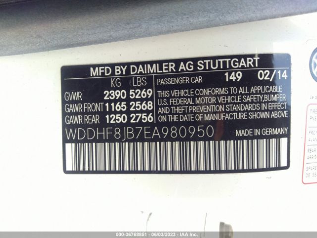 WDDHF8JB7EA980950 Mercedes-Benz E-class E 350