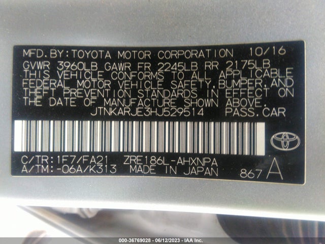 Toyota COROLLA IM 2017 JTNKARJE3HJ529514 Image 15