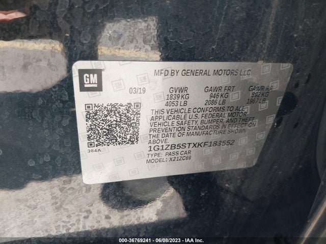 Chevrolet MALIBU LS 2019 1G1ZB5STXKF183552 Image 10