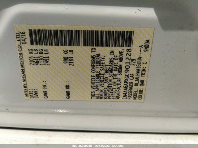 Nissan Maxima 3.5 Platinum 2016 1N4AA6APXGC901228 Image 9