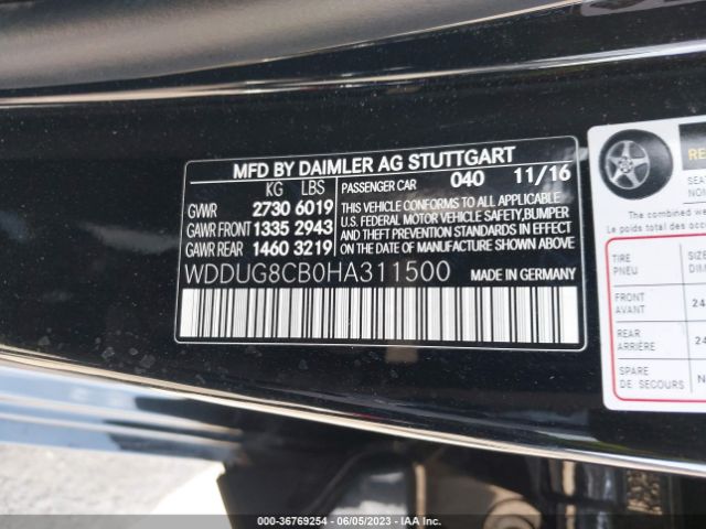 WDDUG8CB0HA311500 Mercedes-Benz S-class S 550
