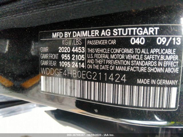 WDDGF4HB0EG211424 Mercedes-Benz C-class C 250
