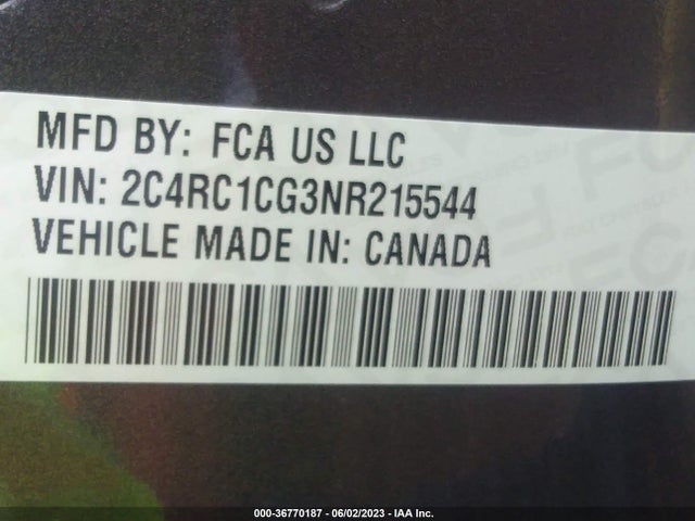 2C4RC1CG3NR215544 Chrysler Voyager Lx