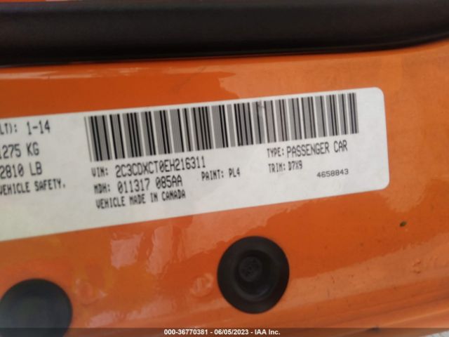 2C3CDXCT0EH216311 Dodge Charger Rt