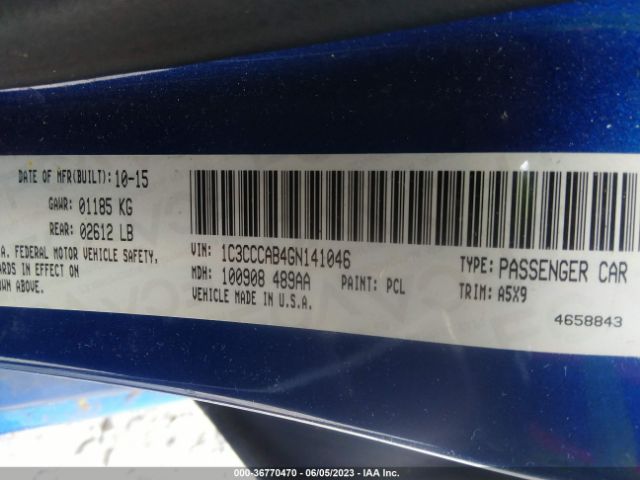 1C3CCCAB4GN141046 Chrysler 200 Limited