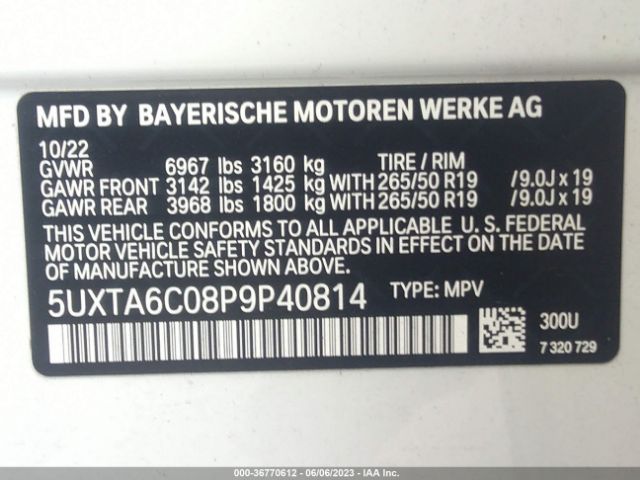5UXTA6C08P9P40814 BMW X5 Xdrive45e