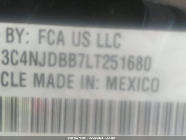 3C4NJDBB7LT251680 Jeep Compass