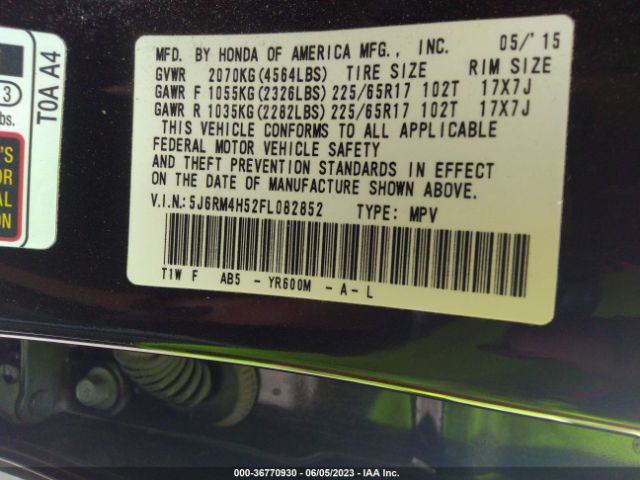5J6RM4H52FL082852 Honda CR-V EX