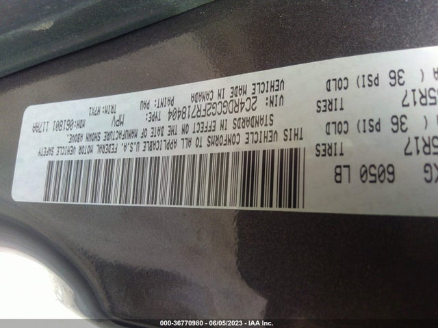 Dodge Grand Caravan Sxt 2015 2C4RDGCG2FR718404 Image 9